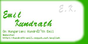 emil kundrath business card